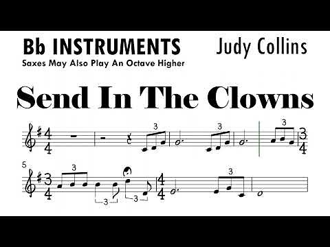 Send In The Clowns Bb Instruments Sheet Music Backing Track Play Along Partitura