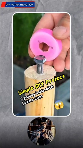 A plastic bottle cap can be used to loosen a bolt #DIY #homemadetools #craft