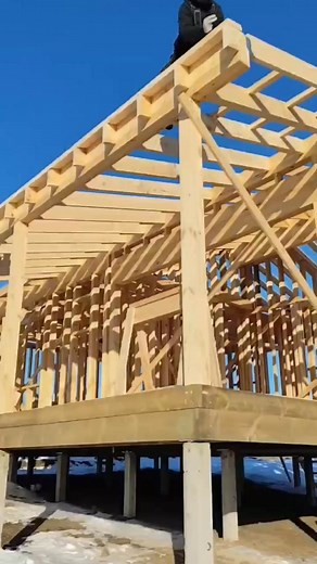 194K views · 1.7K reactions | Perfect wooden roof frame connection installation works . . . #construction #concreteconstruction #building #assembly #photo #Installation #fyp #interior #woodworking #satisfying #concrete #civilengineering #civil #civilengineer #woodworking #construction #building #engineering #civilengineer #wood #fyp #viral #photo #interior #decoracion #frame #woodenfurniture #timberframe #homedecor #homedecor | Sanford Civil Consultant | Facebook