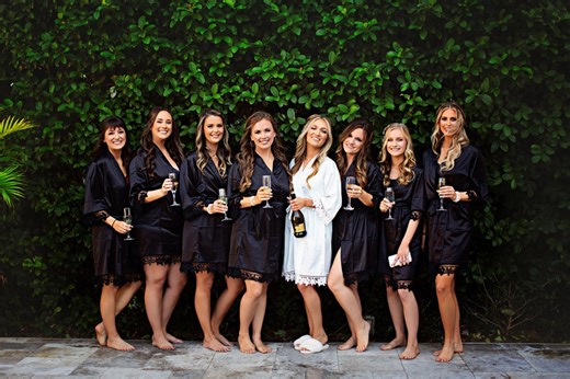 Satin Lace Bridesmaid Robes: Getting Ready Bridal Party Gifts - Etsy