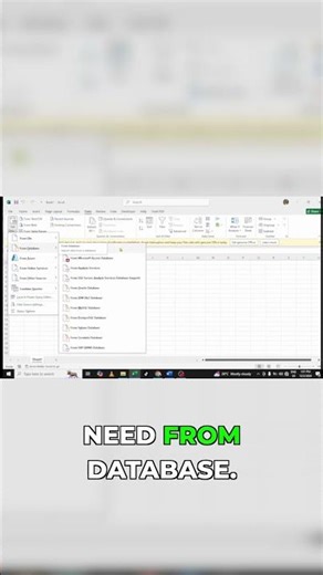 The Fastest Way to Pull Data Into Excel #excel #tutorial