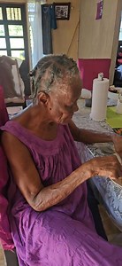 62K views · 1.6K reactions | She wake up and cast de top of de step wid cement and put breadfruit leaves in it tuh make a pattern.. She also weeded the sides of the road infron her house all done before de sun come up.. #starmen | David Davis | Facebook