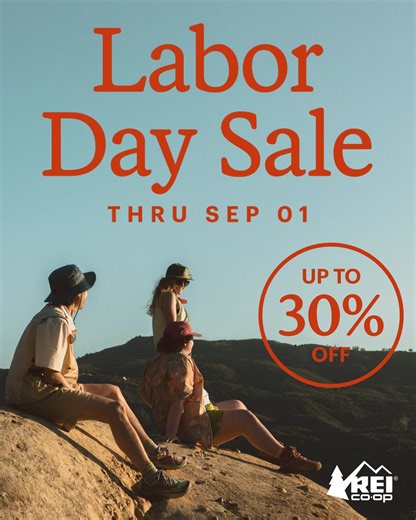 Whether it’s a lakeside sunset, a trail run or a cozy campfire, REI Co-op has the gear to keep your outdoor vibe strong. Our Labor Day Sale runs 8/22–9/1, plus grab clearance steals while they last. Discount based on original prices. While supplies last. Sale ends 9/1. | REI | Facebook