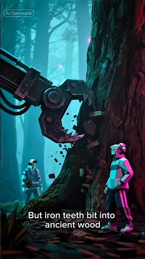 Watch a forest disappear in seconds. 💔🌳This short 3D animation reveals the impact of deforestation