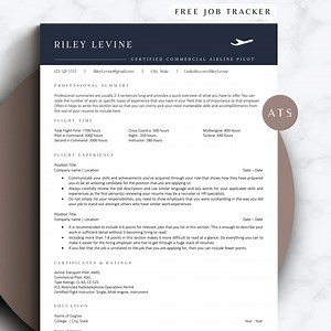 Pilot Resume Template Google Docs Resume for Commercial Pilot CV Template Aviation Resume Flight Career Template Flight Hours Training Skill - Etsy