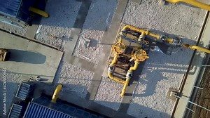 Gas industry, gas transport system. Communications, stop valves and appliances for gas pumping station