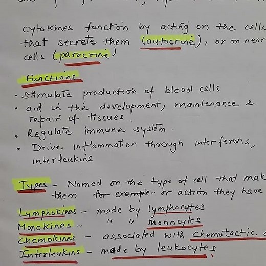 Cytokines: types and function #cytokines #humanhealth