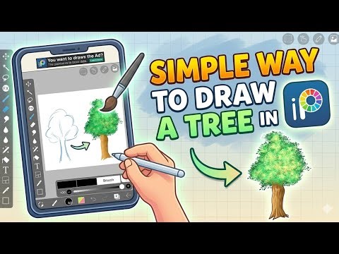 Simple way to draw a tree in Ibis Paint X