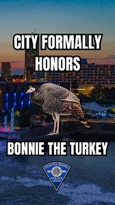 Bonnie, the wild turkey that won the heart of our entire city, is receiving one of South Bend’s biggest honors. And no, we aren’t talking about a key to the city. This is bigger. Much, much bigger. | South Bend Police Department