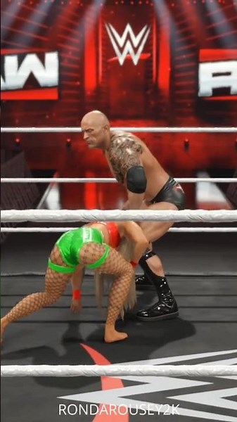 The Rock vs USA Female Wrestler WWE Raw Highlights!