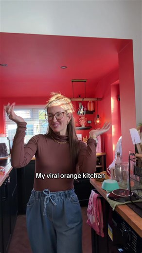 Viral Orange Kitchen Reveal & Makeover