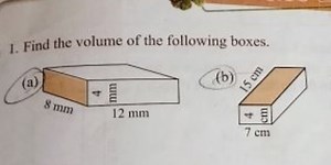 Find the volume of the following boxes.(a)(b)... | Filo