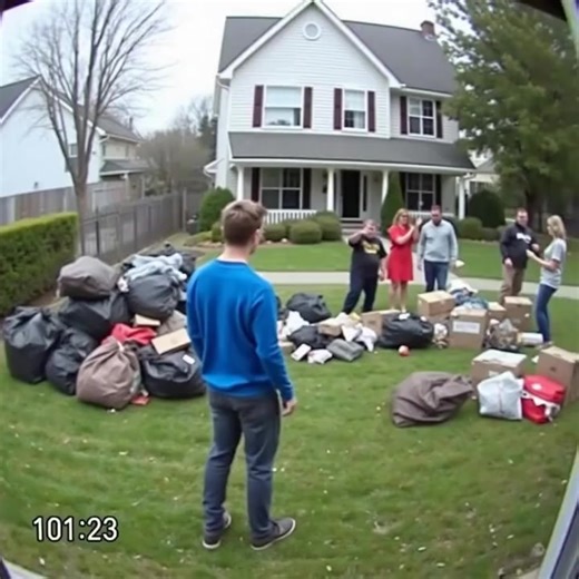 AFTER MY FATHER’S FUNERAL, THEY DISCARDED MY BELONGINGS AND LOCKED ME OUT, CLAIMING, “THIS HOUSE IS OURS!” I STAYED QUIET—UNTIL THE NOTARY STUNNED EVERYONE. After Dad’s funeral, my relatives dumped my stuff on the lawn, locked the doors, and snapped, “This house is ours now—leave!” I stayed silent. But when the lawyer read the papers, their faces drained of color: the house wasn’t listed in the will… because it already belonged to… me. When I was six, Mom vanished. She ran off with another man, 