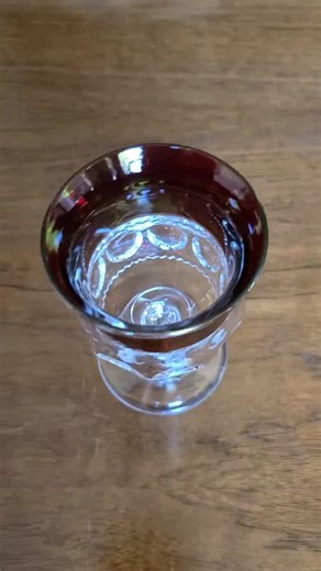 Juice Glass by Indiana Glass King's Crown - Ruby Flashed (top Only) - Vintage Mid Century Glassware - Etsy