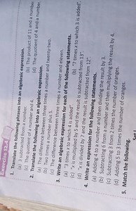 Write an expression for the following stated from 12 ".... | Filo