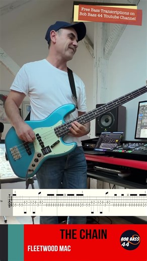 The Chain- Fleetwood Mac Bass cover with tab #thechain #music #fleetwoodmac #basstabs #realbasirff