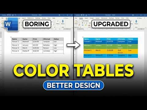 How to Add Color to a Table in Microsoft Word (2026) — Quick & Easy
