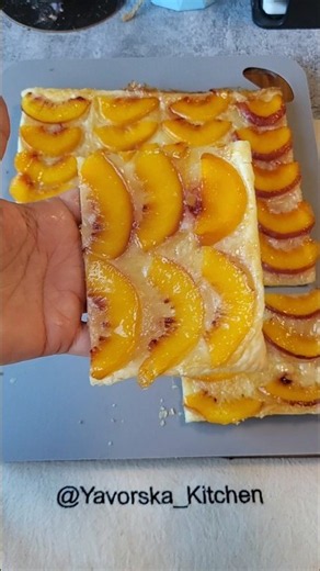 Super Easy and Quick Nectarine Tart 🍑 Perfect Tea Time Treat #shorts #dessert #quickrecipe