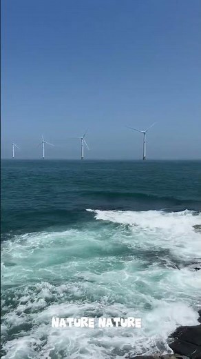 Waves & Windmills 🌊🌬️ The Most Relaxing Ocean View Ever!