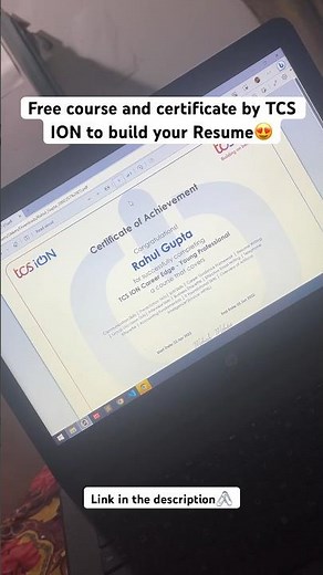 Free Course and Certificate by TCS ION to build your Resume🚀😍 #trending #tcs #trendaudio #youtube