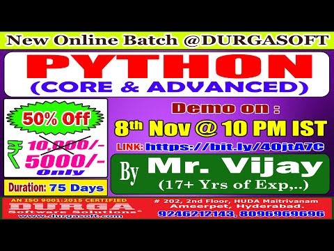 PYTHON Online Training @ DURGASOFT