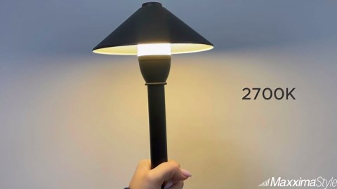 Maxxima LED Low-Voltage Landscape Light Fixture, Garden Pathway Outdoor Lights, 150 Lumens, 5 CCT 2700K/3000K/3500K/4000K/5000K Hardwired Light for Yard 3W 12-24V AC/DC Weather Resistant Black 2-Pack