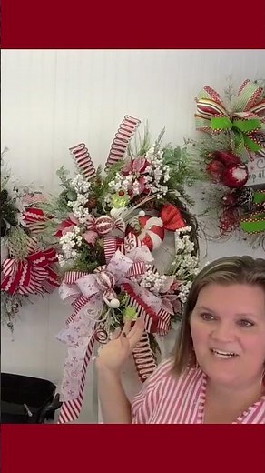 Peppermint Candy Wreath | Festive Holiday Wreath Design
