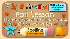Fall/Autumn Lesson - 2 PowerPoint Presentations & 9 Fun Activities