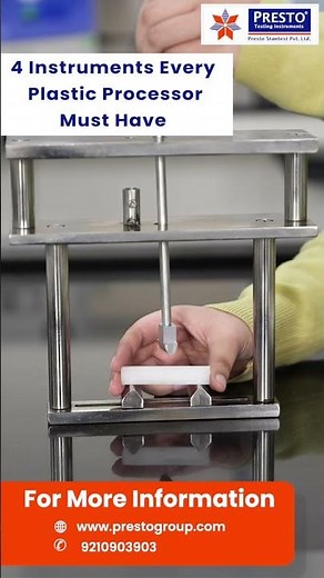 4 Testing Instruments Every Plastic Processor Must Have #prestostantest