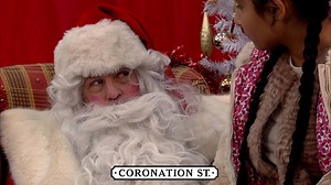 TONIGHT at 7.30 & 8.30PM Asha visits Santa but how will she react when she learns she's made his naughty list!? | Coronation Street