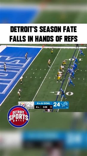 Detroit Sports Daily on Instagram: "In a WILD, bizarre finish with flags and a long review, a penalty wiped out Jared Goff’s would-be TD on the FINAL PLAY after he put his body on the line hauling in the ball from Amon-Ra St. Brown—sending #Detroit to a heartbreaking loss as Aaron Rodgers leaves with the win."