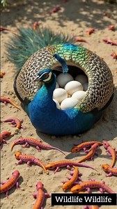 "Unbelievable! A Peacock Nesting in a Forest of Salamanders" #nature #wildlife #love #mother #shorts