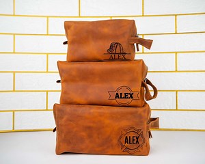 Firefighter Gift Leather Dopp Kit, Customizable Leather Dopp Kit for Firefighter Graduates, Personalized Firefighter Leather Toiletry Bag - Etsy