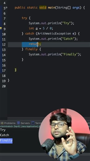 Durgesh Tiwari on Instagram: "42/100 Days Java Interview Questions Series | Exception Handling Interview Questions #java #programming #coding #codinglife #python #javascript #programmer #codenewbie #learntocode"