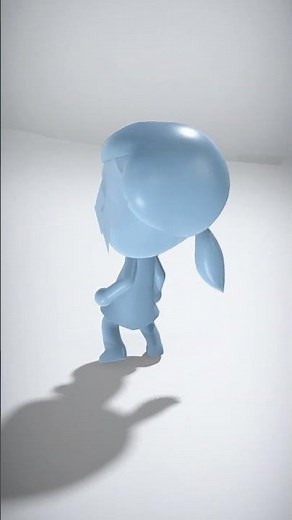 Stylized Female Character with Ponytail - AI Rigged 3D Character