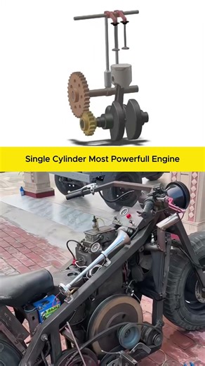 Inside the Single Cylinder Engine: Pure Mechanical Power! 🤯🔥 #shorts