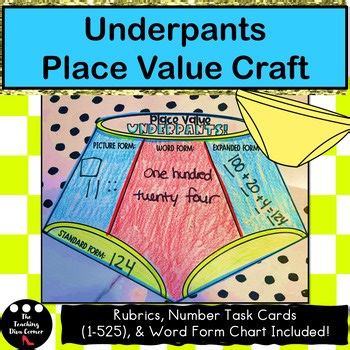 Math Place Value Craft Underpants