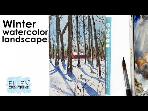 Winter Watercolor Landscape for Beginners