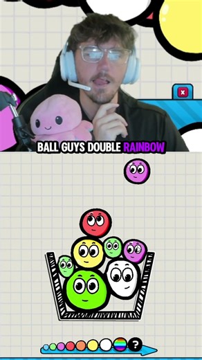 Double rainbow ball 🥳