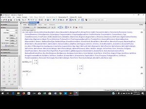 Determinante Matriz realizado en MAPLE 18