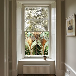 Art Deco Window Film, Privacy Window Film, Window Film, Decorative Window Film, Patterned Window Film, Coloured Window Film, Stained Glass - Etsy