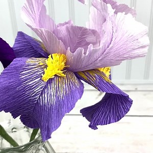 Crepe Paper Flowers , Iris Single Stem Flower, 1st Anniversary, Mother's Day Gift - Etsy