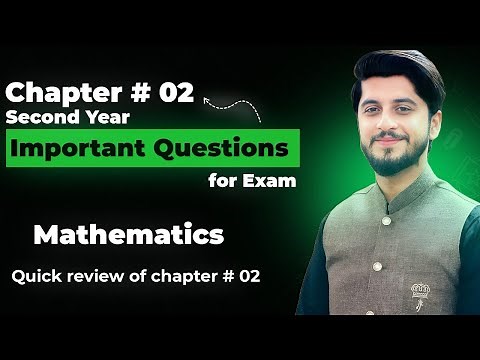 2nd Year Math Chapter 2 Important Questions | 2025 Exam Quick Review | Sure Shot Questions!