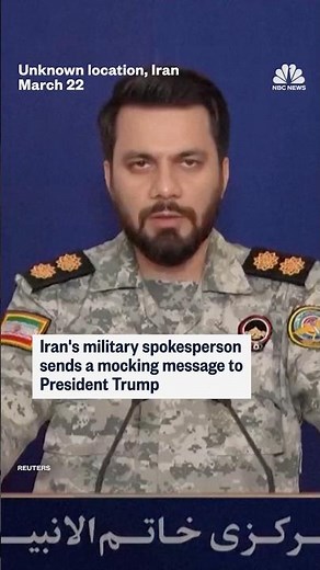 Iran's military spokesperson sends a mocking message to President Trump