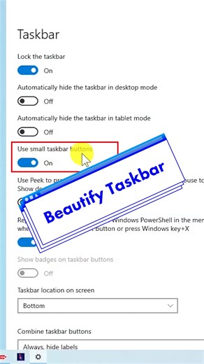Beautify Taskbar on Windows 10 | Change taskbar size in laptop | #trending #tiktokviral #pc #laptop #computer #tips #tricks #fypシ #viral #foryou #foryoupage #technology #tech #spiciertech #viralvideo #tiktok2023