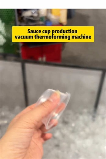 Sauce cup production vacuum thermoforming machine #machine #thermoforming #packagingmachine #plasticcup