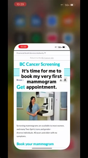 It’s time for my first mammogram. First step is to call 1-800-663-9203 to book my appointment. Watch to see what happens during that call. Stay tuned…I’m bringing you with me to my mammogram appointment next. In case you don’t know me I’m Mairin, one of the people behind BC Cancer’s social media. It just so happens that I'm eligible for my first mammogram during Breast Cancer Awareness Month. I couldn't think of a better way to mark the occasion. #BreastCancerAwarenessMonth #Mammogram | BC Cance
