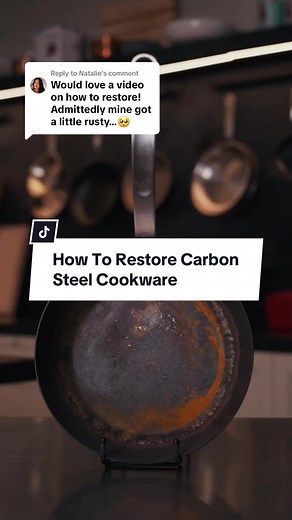 Replying to @Natalie The key to getting more out of your Carbon Steel fry pans is correctly caring for them. Follow our short guide on how to care for rusted pans and restore them to their natural beauty. #carbonsteel #cookware #madein #cooking #cookingtok #cookingtiktok #kitchentools #cleantok #cleaninghacks #kitchencleaning #cooking #cleaninghacks #cheftok #clean #cookwareset