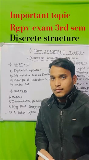 Important topic # Discrete structure # 3 rd sem RGPv eacm .