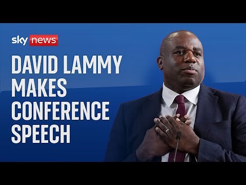 Watch again: Foreign Minister David Lammy gives speech at the Labour Party conference